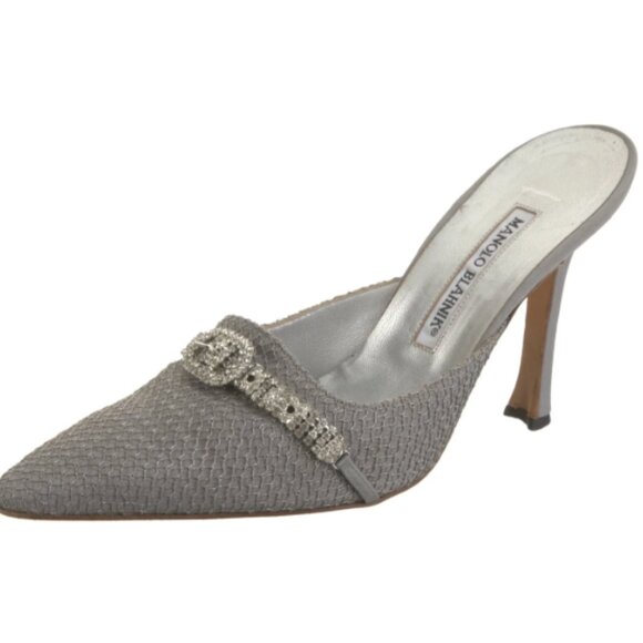 Vintage Manolo Blahnik Grey/Silver Heels